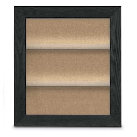 United Visual Products Outdoor Enclosed Combo Board, 42"x32", Black Frame/Burgundy & Black UVCB4232ODB-BURGUN-BLACK